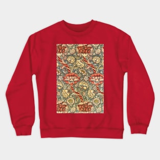 Wandle by William Morris, Vintage Textile Art Crewneck Sweatshirt